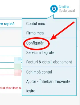 Cum setez un șablon implicit pentru facturi? - pasul 1